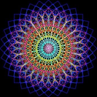 Pentaflor fractal y frecuencia de Fibonacci
